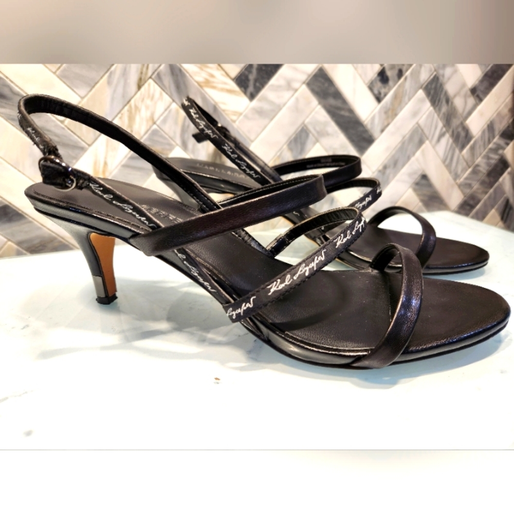 KARL LAGERFELD Strappy Heels Black Size 9